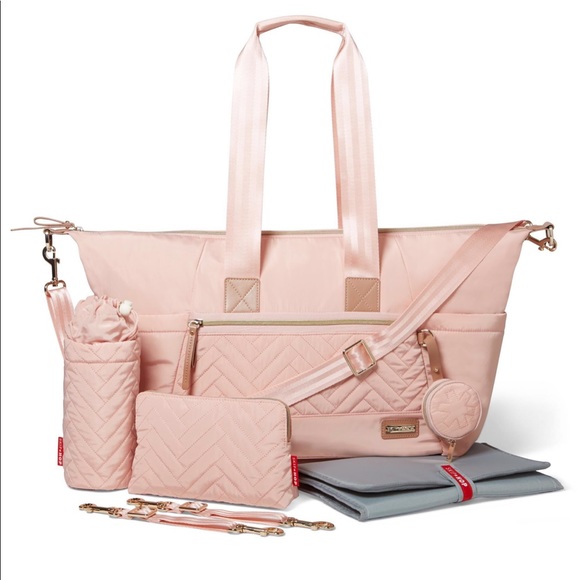 Skip Hop Other - NEW Blush Pink Skip Hop 6-Piece Diaper Bag Tote